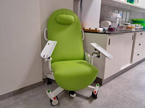 Blood collection chair installed at Radkersburger Hof clinic in Austria