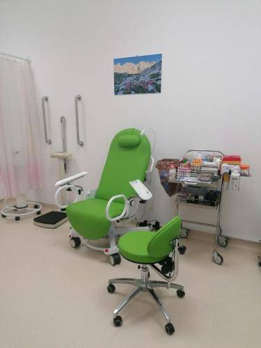 Medical blood collection chair used for blood collection in a clinical laboratory
